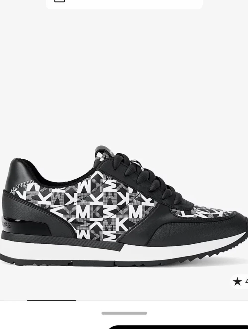 Michael Kors Andi Graphic Logo Trainers in a black combination size 8 New Unbox